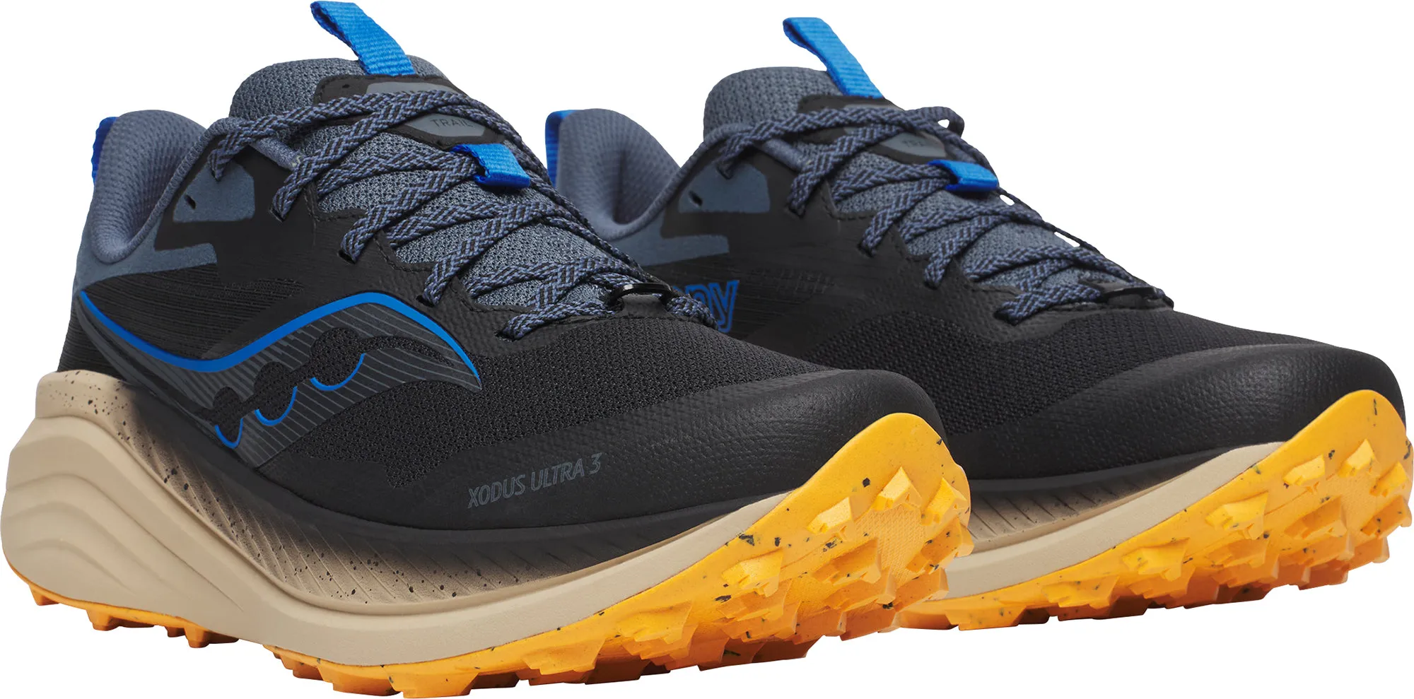 Saucony Xodus Ultra 3 Mens Trail Running Shoes - Black Flexible Heel Counter Training running