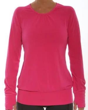 Comfy Waistband Cerise Performance Lifestyle Gathered Neck Daily Style Trend Fashion-Forward Fit