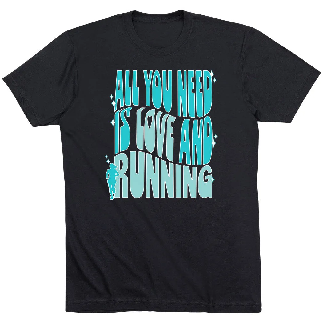 Solid color purity Running Short Sleeve T-Shirt - All You Need is Love and Running