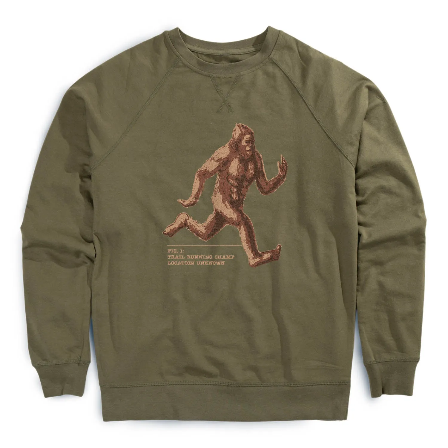 Running Raglan Crew Neck Pullover - Trail Running Champ Snow Core