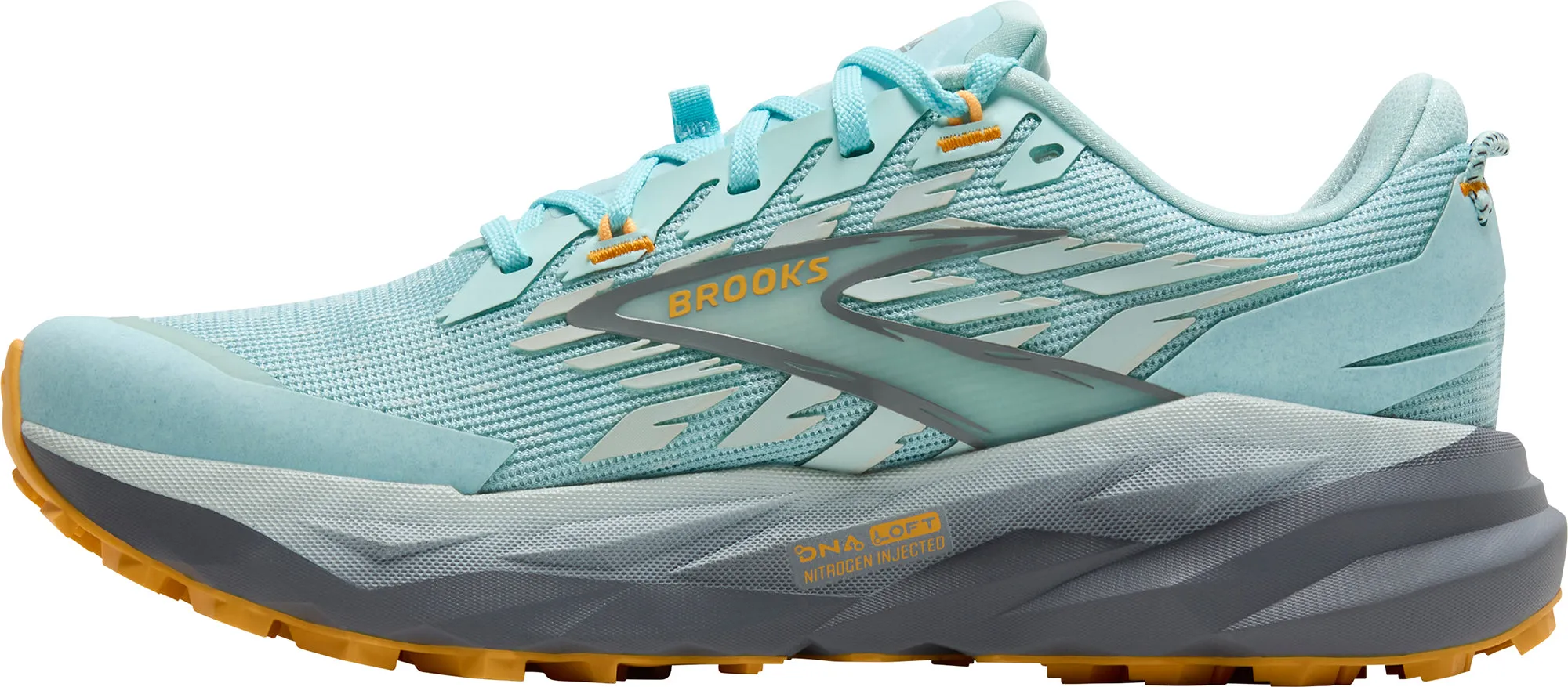 Brooks Cascadia 19 Womens Trail Running Shoes - Blue Multi Layer Mesh Ventilation