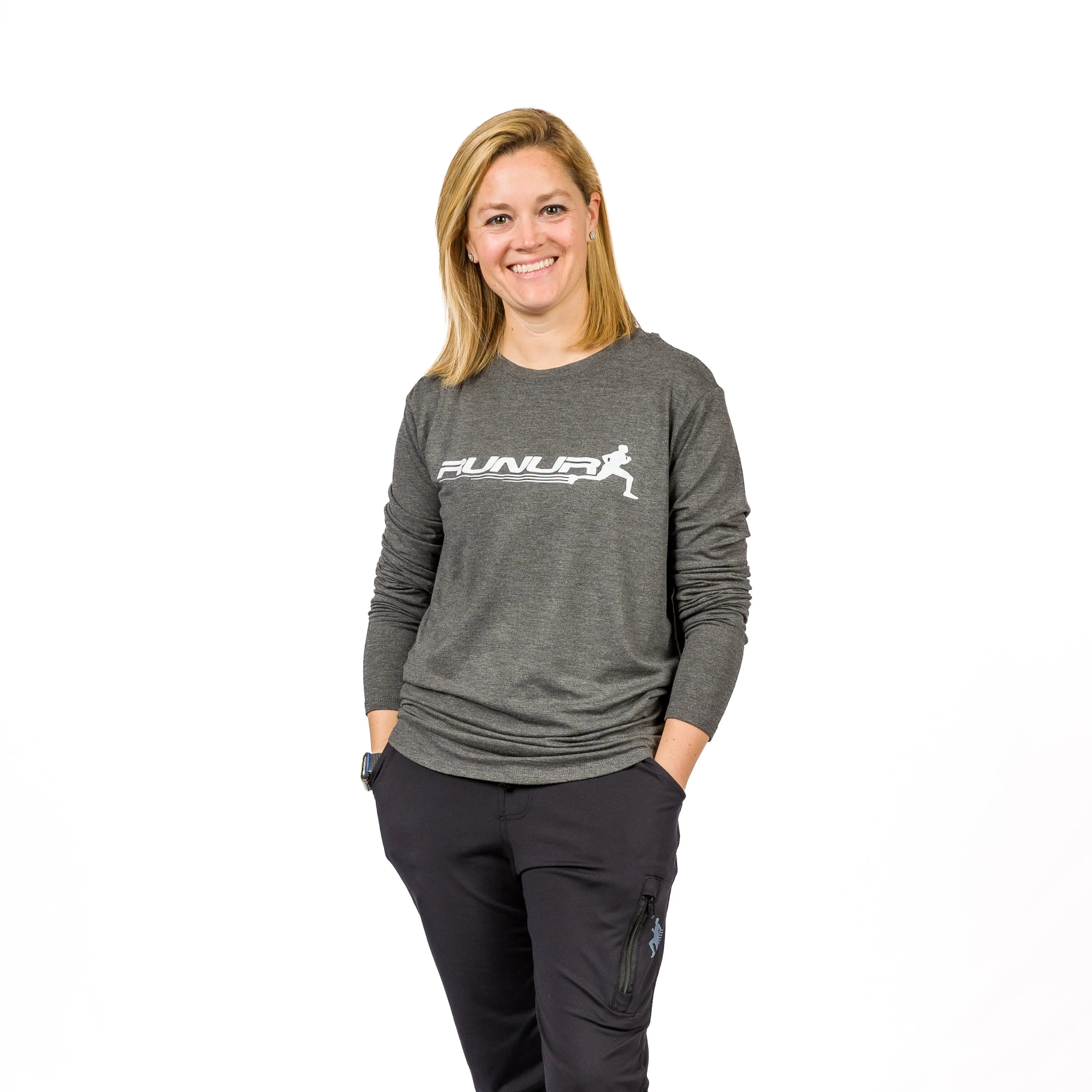 LONG SLEEVE TEE -  CHARCOAL - THE TAPER Street Style Trend