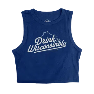 strong armor Women's Navy Crop Tank Top
