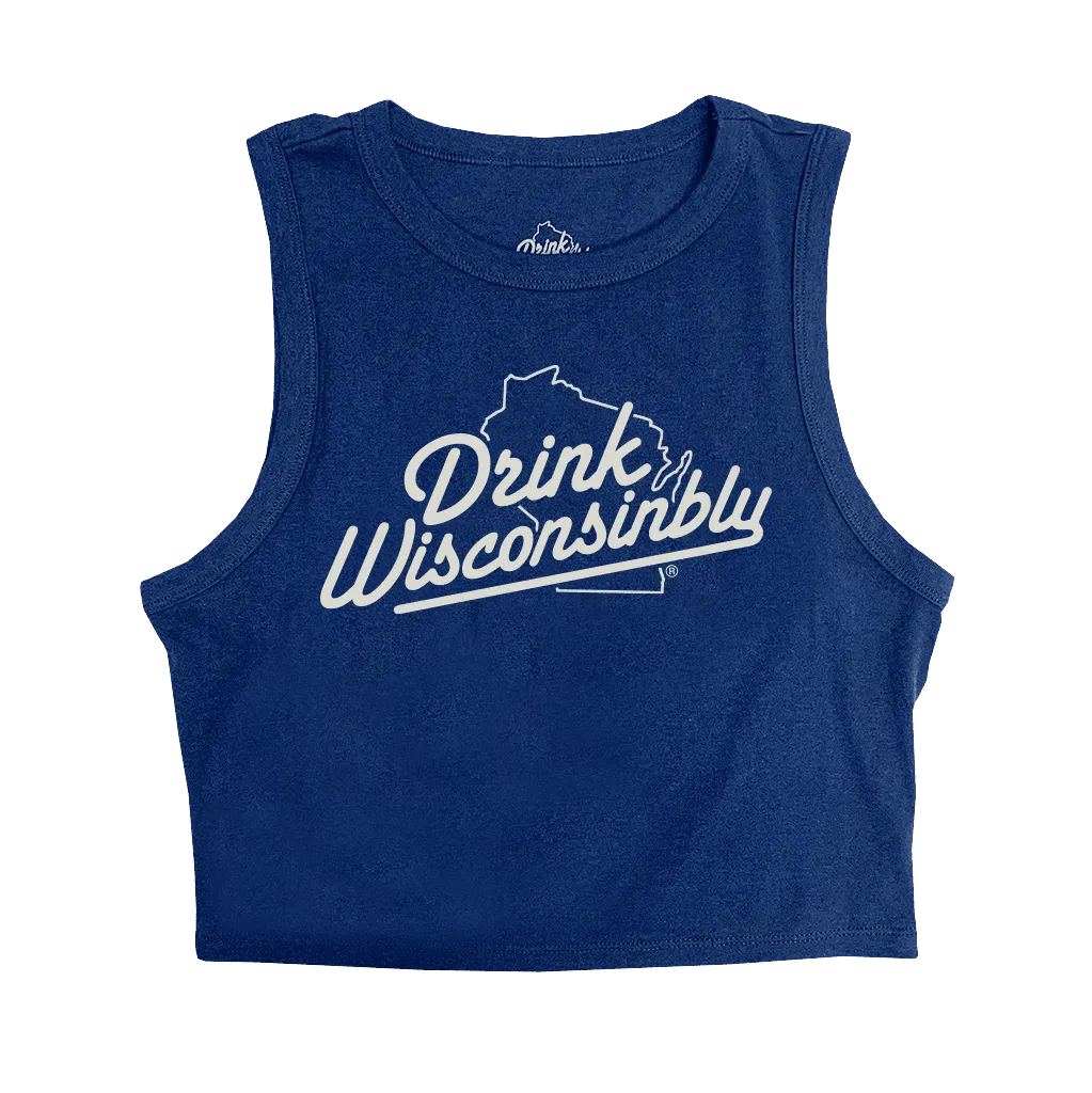 strong armor Women's Navy Crop Tank Top