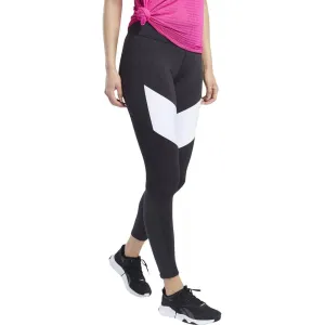 Reebok Lux 2.0 Mid Rise Womens Long Training Tights - Black Studio Style Tagless label