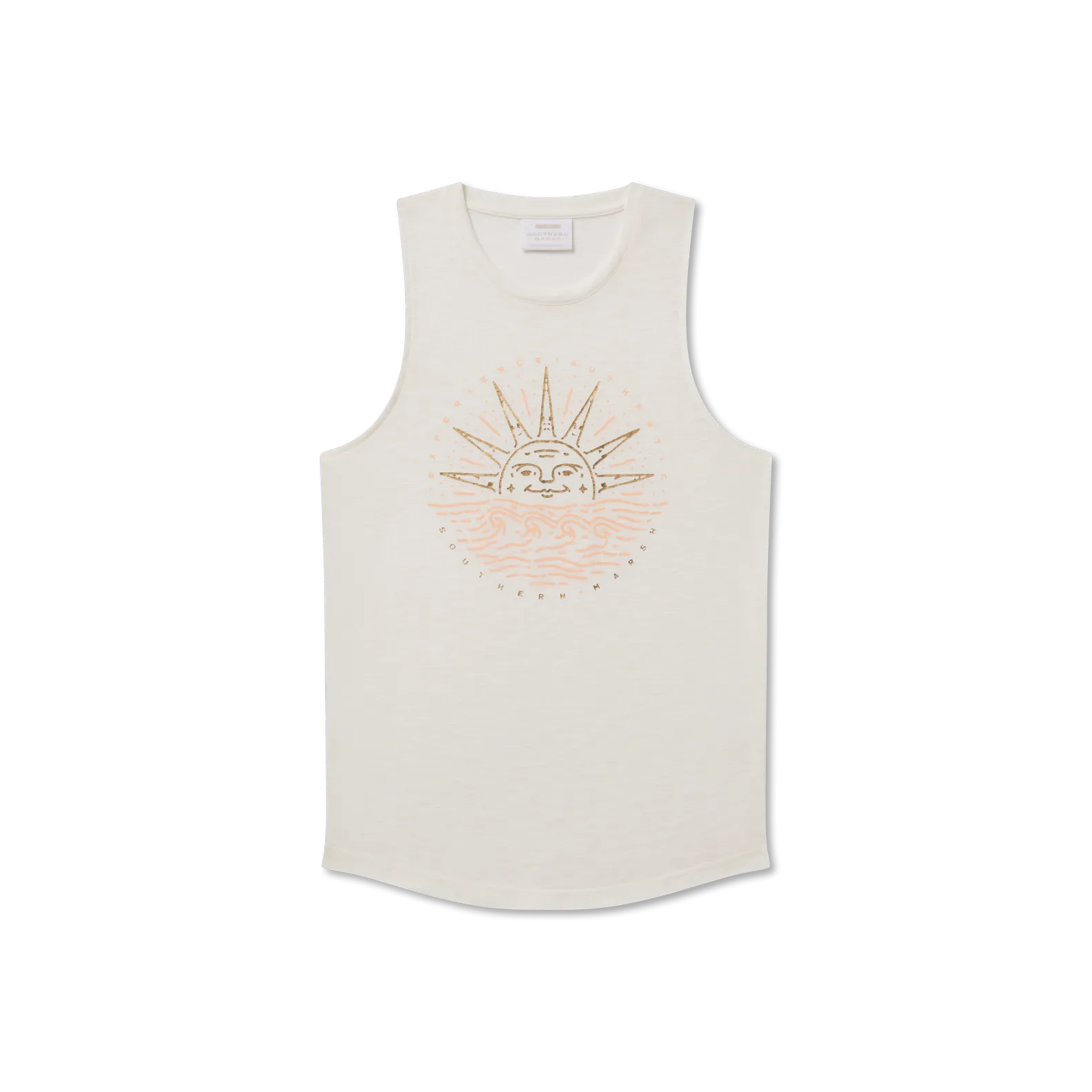 Athletic Performance Fabric basic technology Sadie Vintage Rocker Tank - Sunset