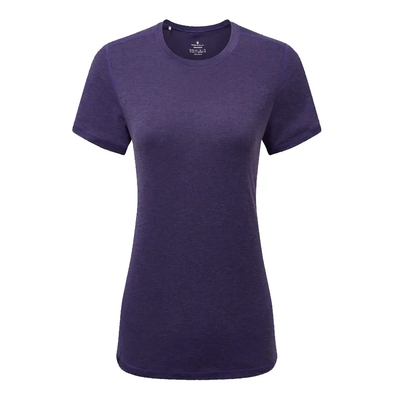 Summer Comfort Ronhill Life Tencel Short Sleeve Women's Running Tee - Ultraviolet Marl