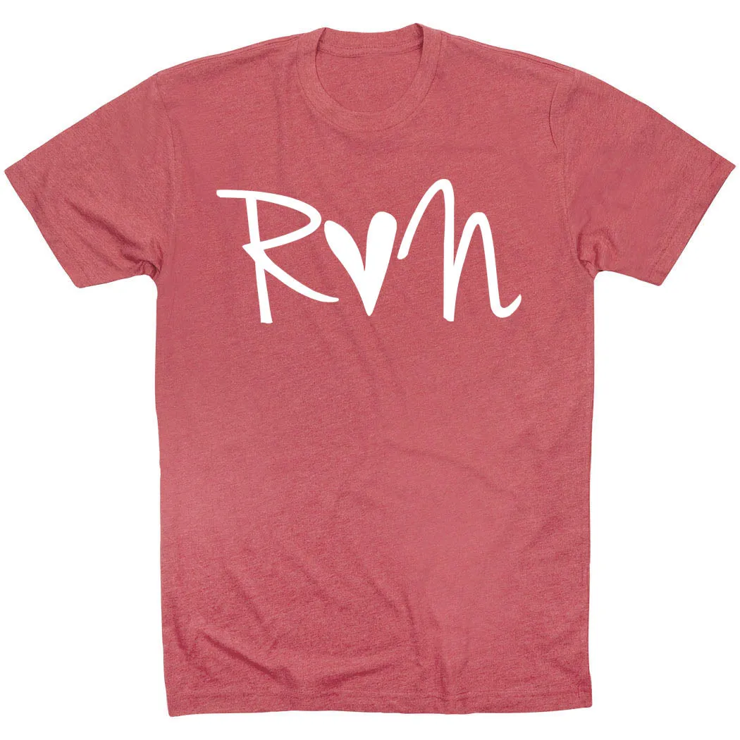 No Shrink Fabric Colorfast Dye Running Short Sleeve T-Shirt - Run Heart