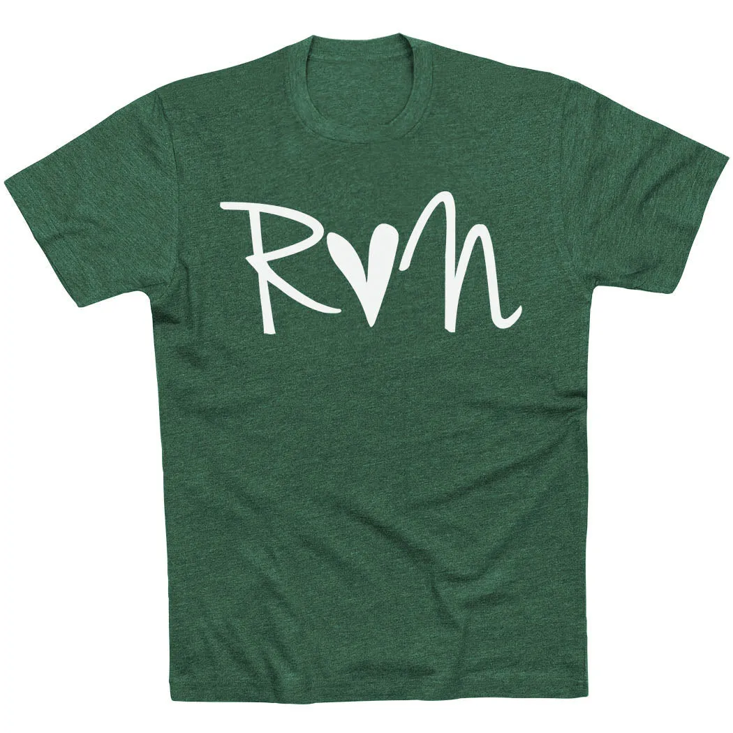 Running Short Sleeve T-Shirt - Run Heart Comfy and Soft Chafe Free Armhole