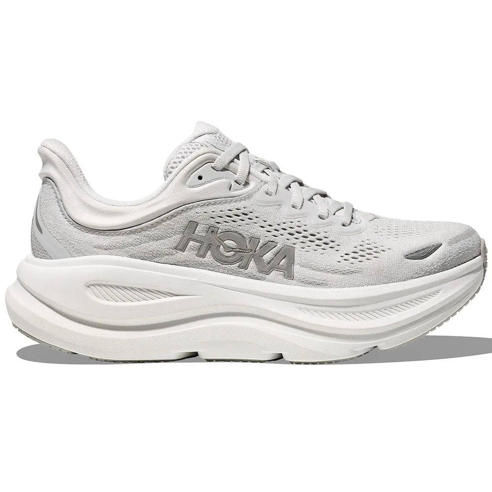 Women's HOKA ONE ONE Bondi 9 Rolling Motion Engine running with a foam midsole