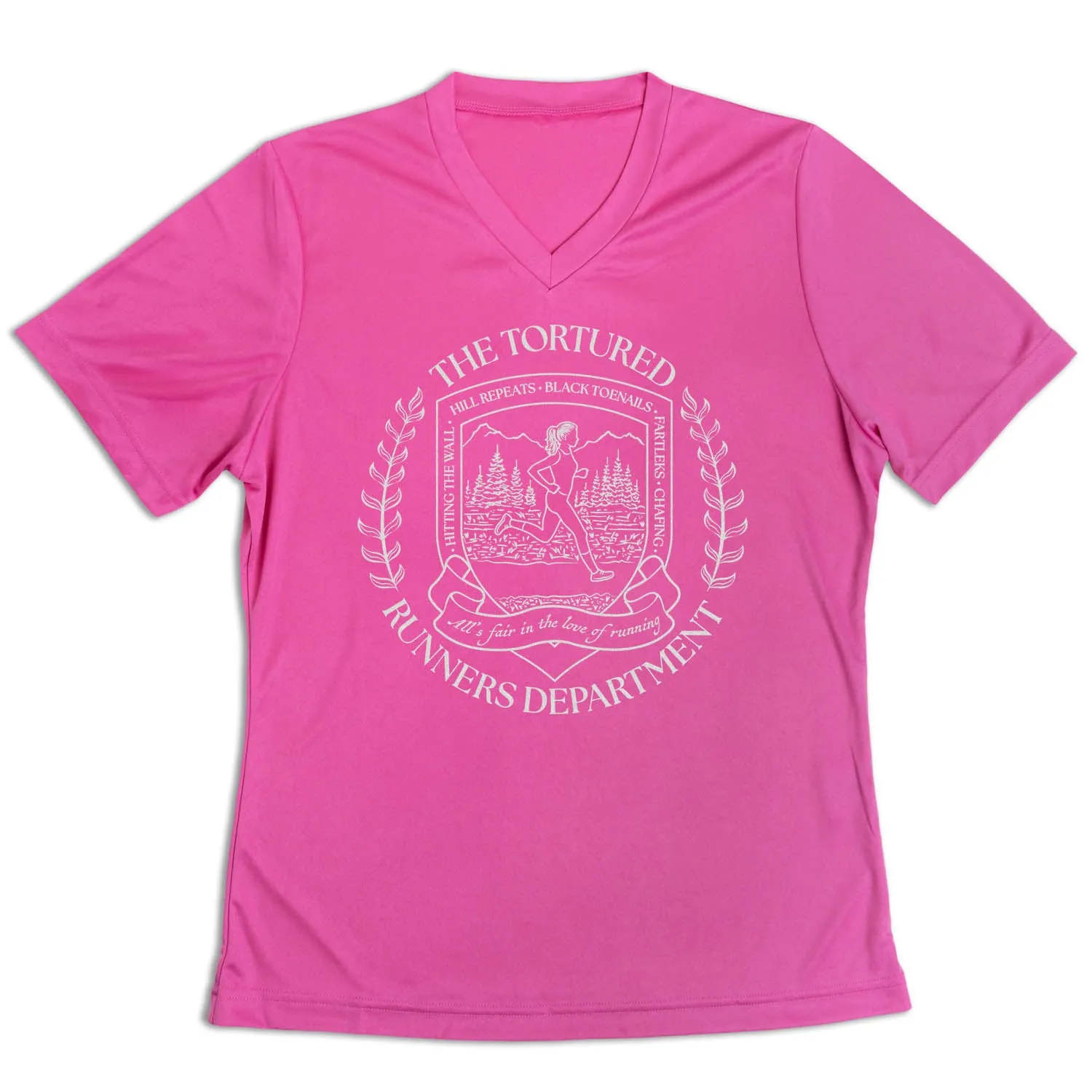 Women's Short Sleeve Tech Tee - The Tortured Runners Department BreathableMaterial graduation