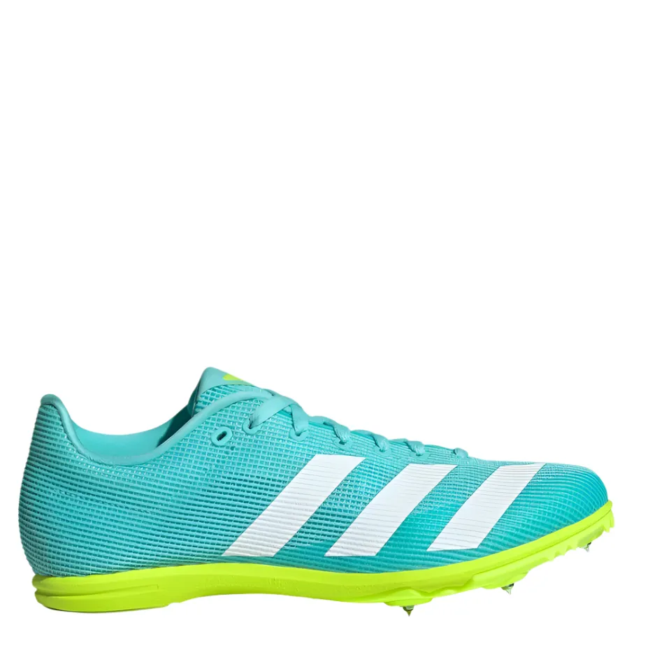 running - performance Adidas Junior Allroundstar Running Spikes in Flash Aqua/Cloud White/Lucid Lemon AW25