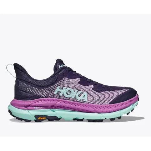 Hoka Women's Mafate Speed 4 (Night Sky / Orchid Flower) comfort fit trail sneakers Shock Absorption Technology
