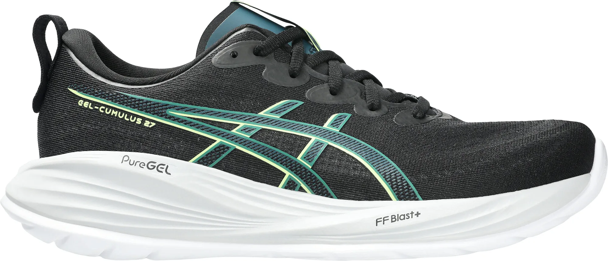Asics Gel Cumulus 27 Mens Running Shoes - Black running during a foggy day flexible synthetic shoes