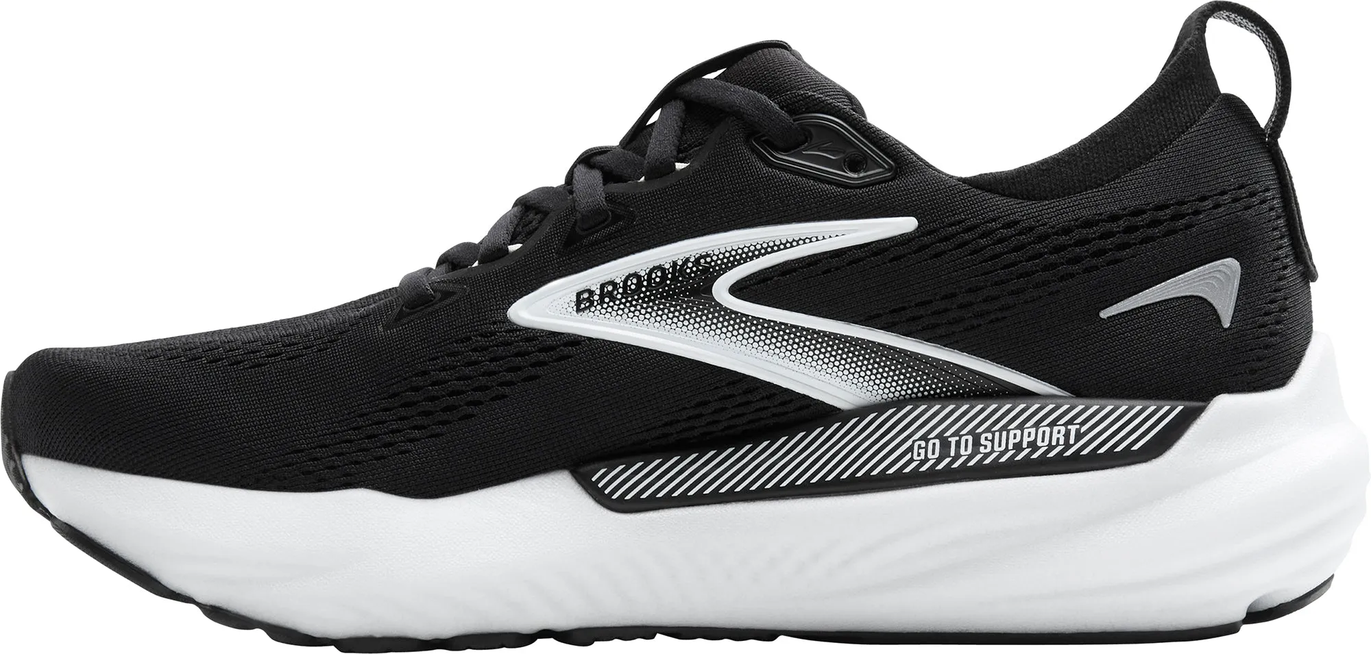 Bounce Back Technology Brooks Glycerin GTS 22 WIDE FIT Womens Running Shoes - Black