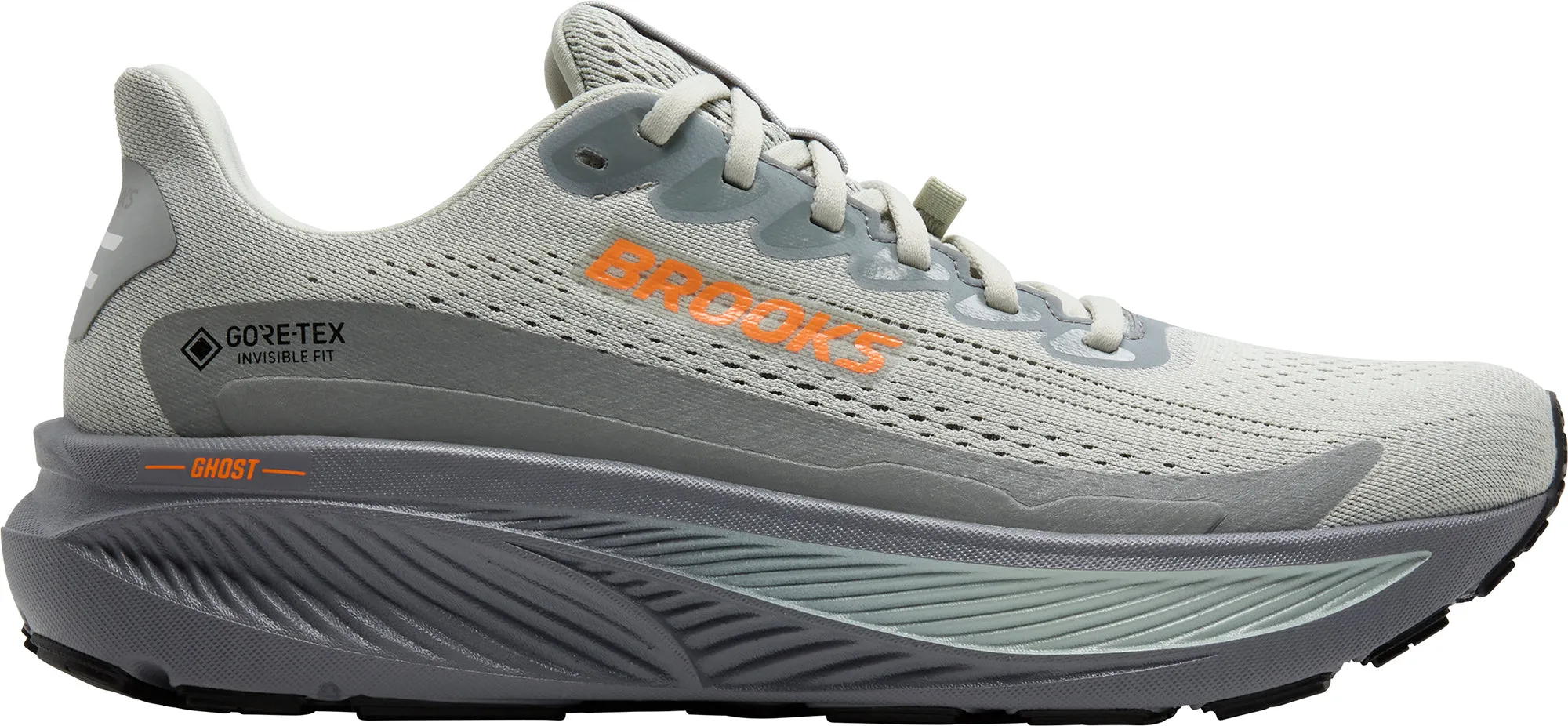 bead - decorated running gear Brooks Ghost 17 GORE-TEX Mens Running Shoes - Grey