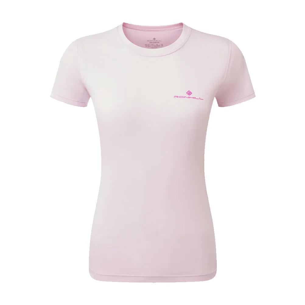 Stretchable Fabric Timeless Layering Ronhill Core Short Sleeve Women's Running Tee - Ballet/Fuchsia