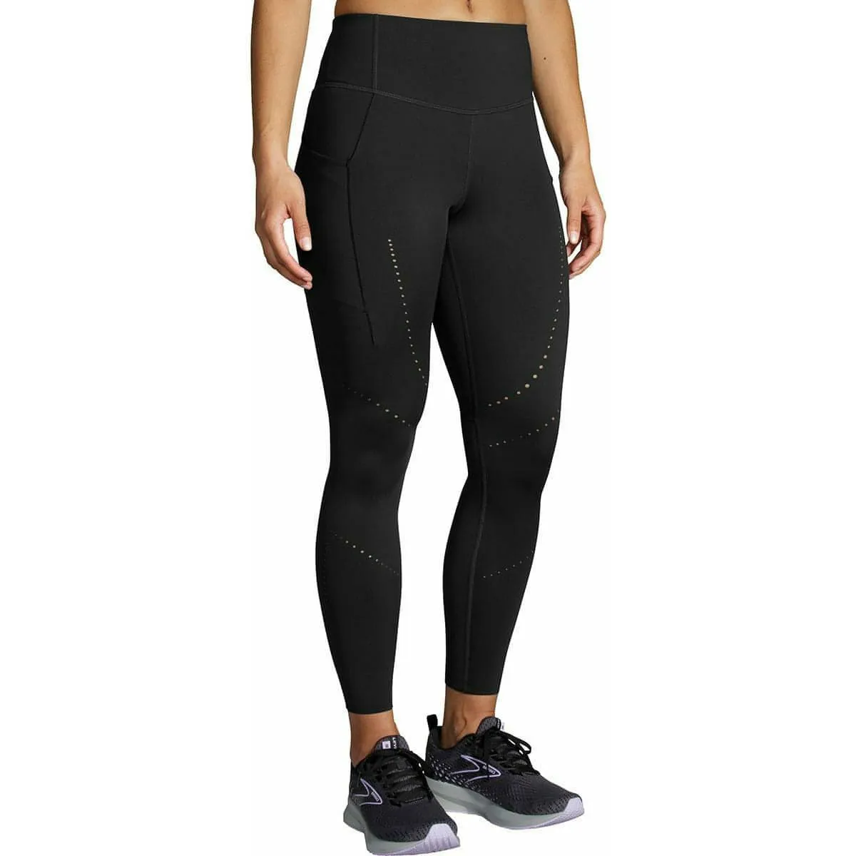 Pure Motion Brooks Method Womens 7/8 Running Tights - Black