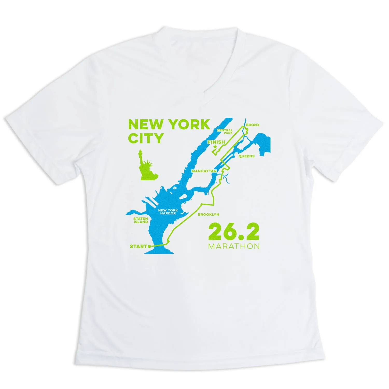 Chic Cut Breathable apparel Women's Short Sleeve Tech Tee - New York City Route
