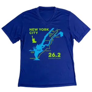 Anti Static Fabric DoubleStitched Seams Women's Short Sleeve Tech Tee - New York City Route