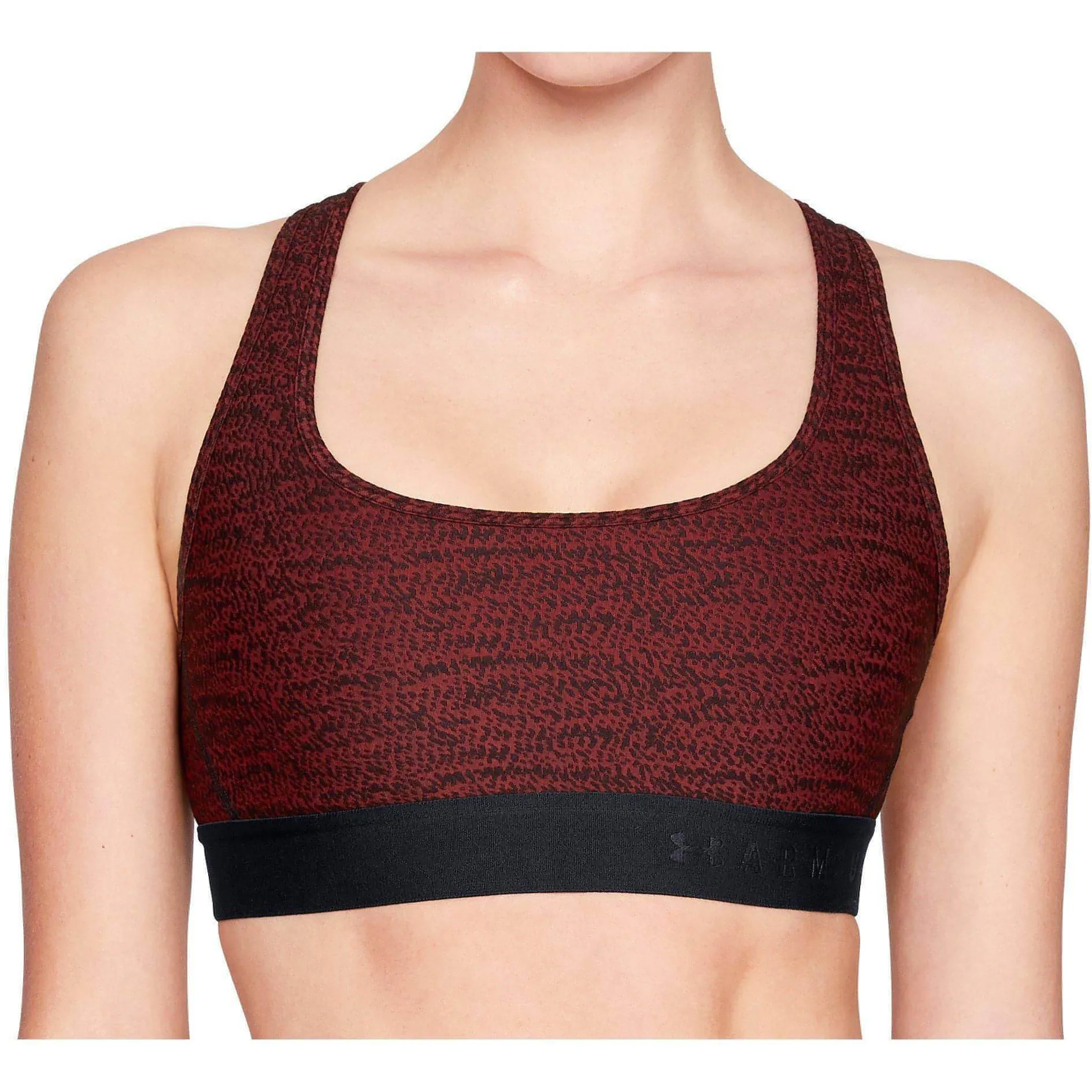 Under Armour Crossback Jacquard Womens Sports Bra - Red Cardio workouts Multicolor fitness clothes