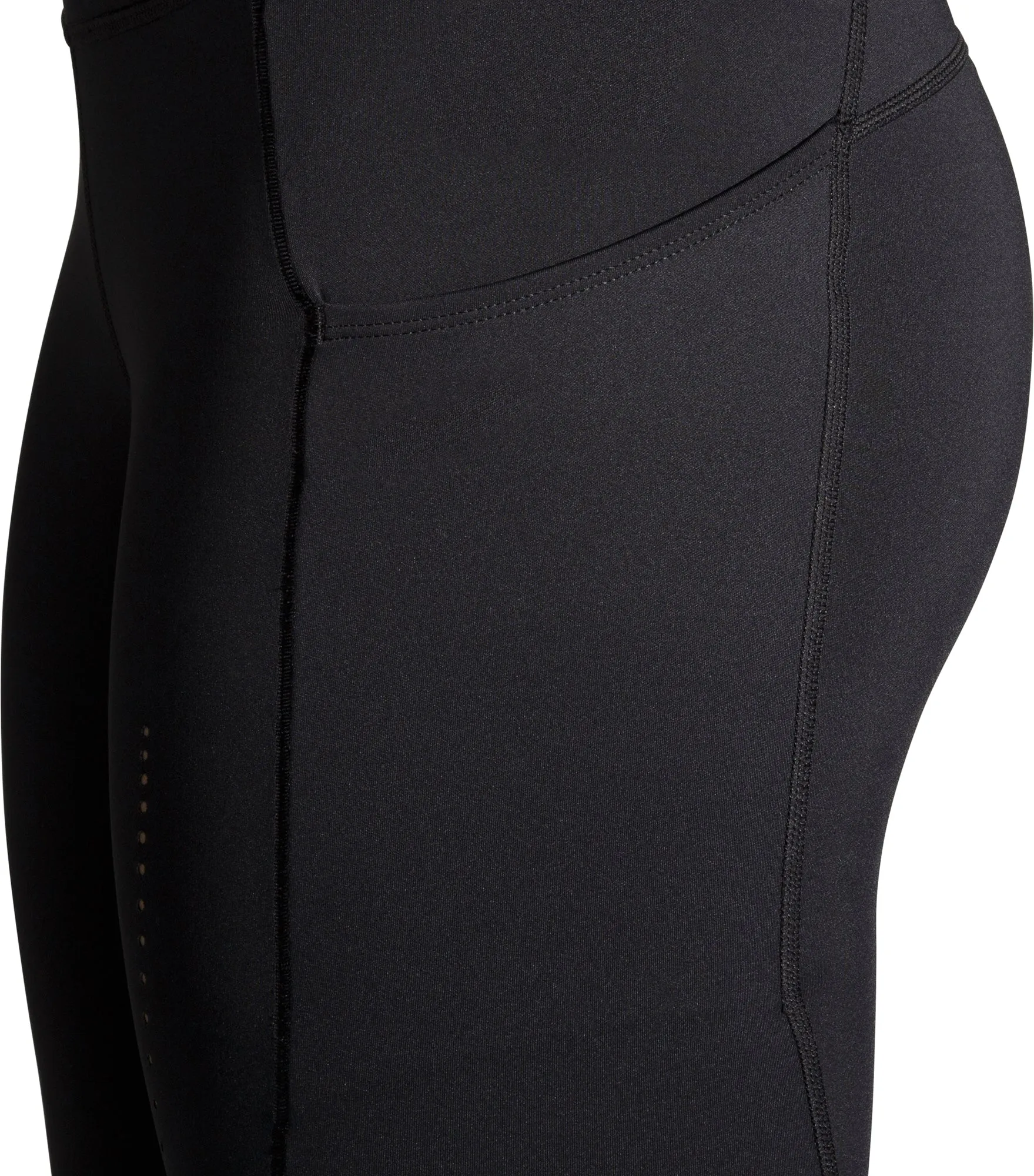 Sleek Stretch Perfect Activewear Brooks Method 3/4 Capri Womens Running Tights - Black