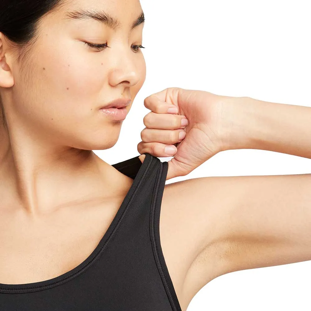 Women's Nike Dri-FIT Swoosh High Support Bra - Black Breathable seams