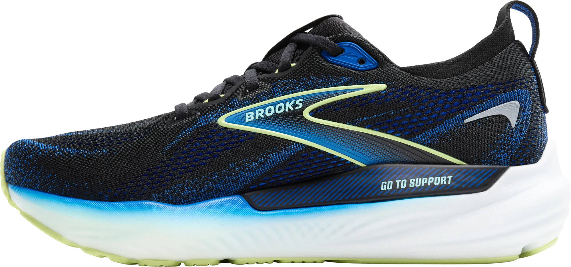 Dual Density Cushioning Brooks Glycerin GTS 22 Mens Running Shoes - Black