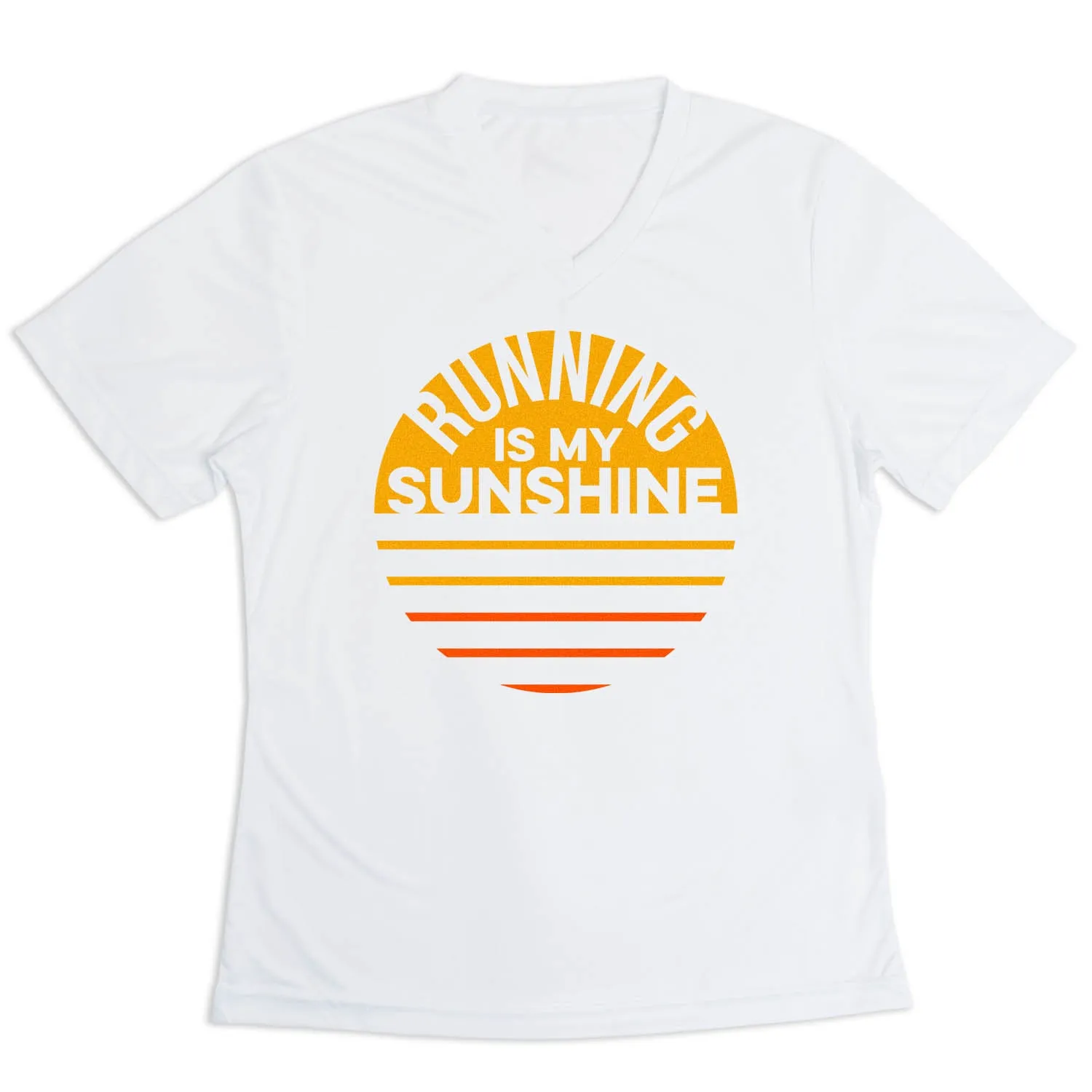 Women's Short Sleeve Tech Tee - Running is My Sunshine Chilly Wear Comfortable Look