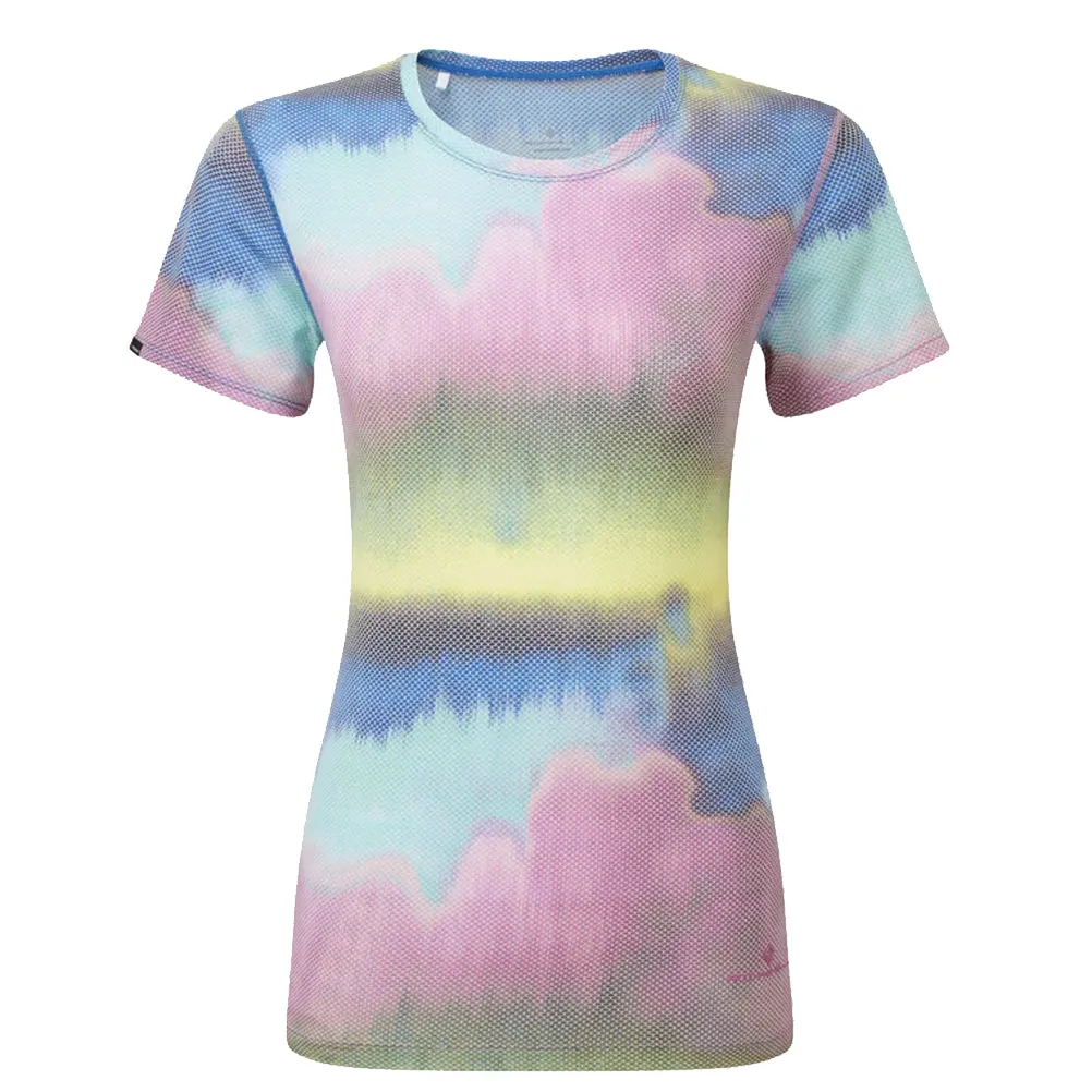 Autumn Wear Ronhill Tech Golden Hour Short Sleeve Women's Running Tee - Multi Mirage