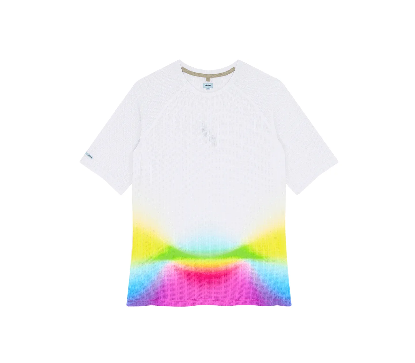 Breathable Fit Wear Women's Race Tee | White/Summer Rainbow