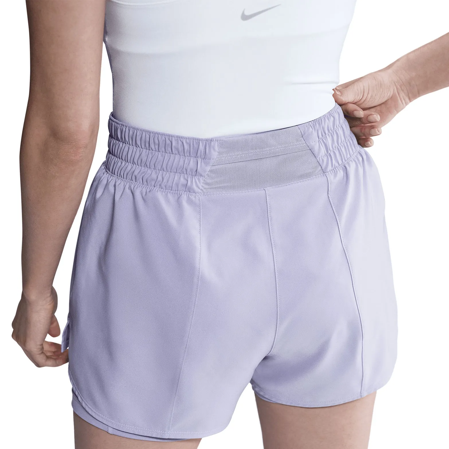 Women's Dri-FIT High-Waisted 3 Inch 2 in 1 Shorts Lilac Ice Sporty Dress