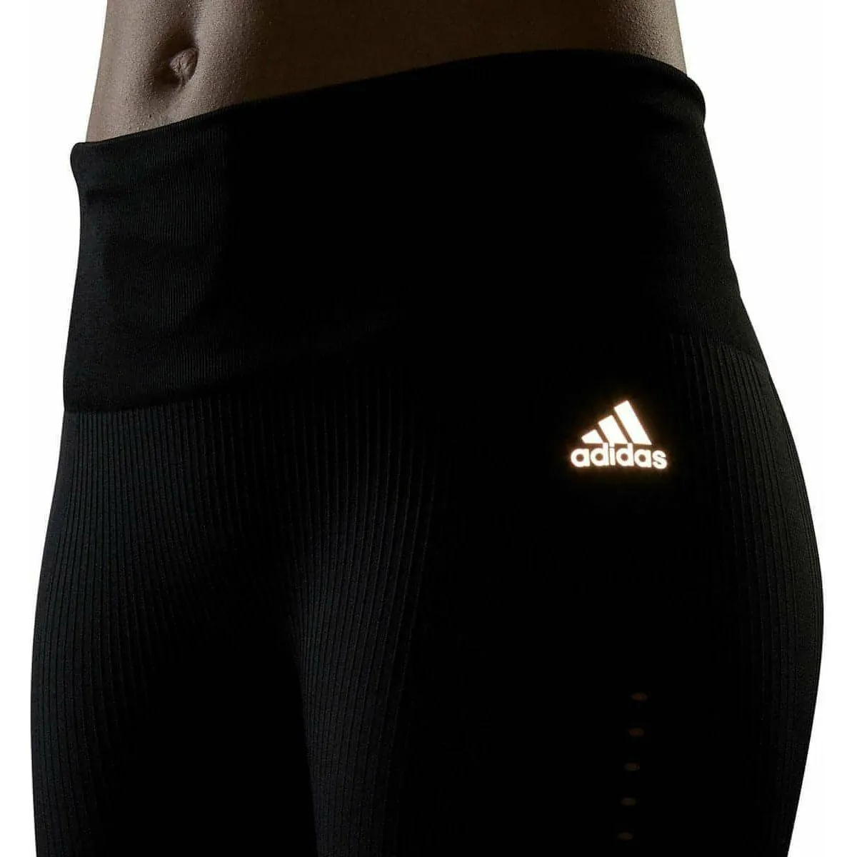 Athletic Comfort Wear adidas AeroKnit Womens 7/8 Running Tights - Black