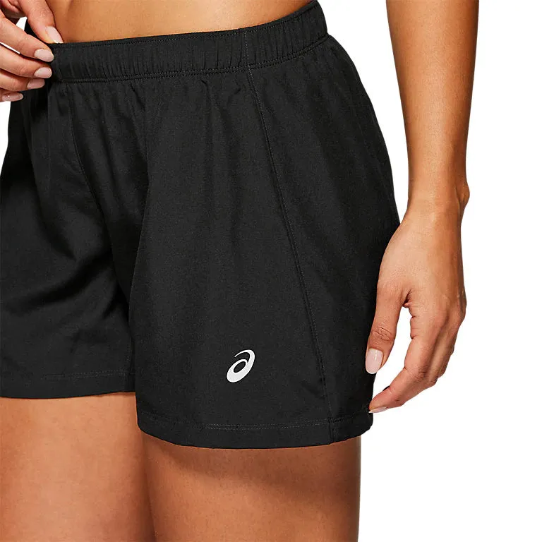 Asics Women's Silver 4 Inch Short Black Photo Glam Weather resistant