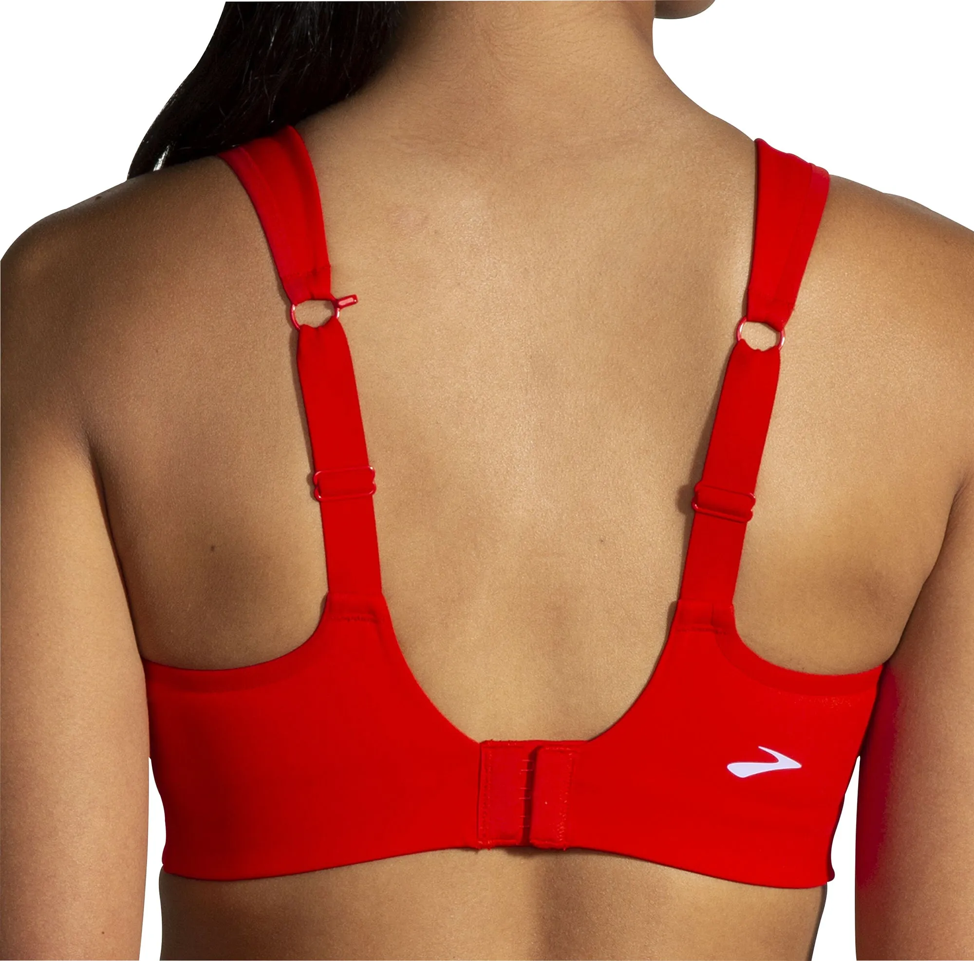 Brooks Drive Convertible Run Womens Sports Bra - Red Sports Apparel Tall size seams