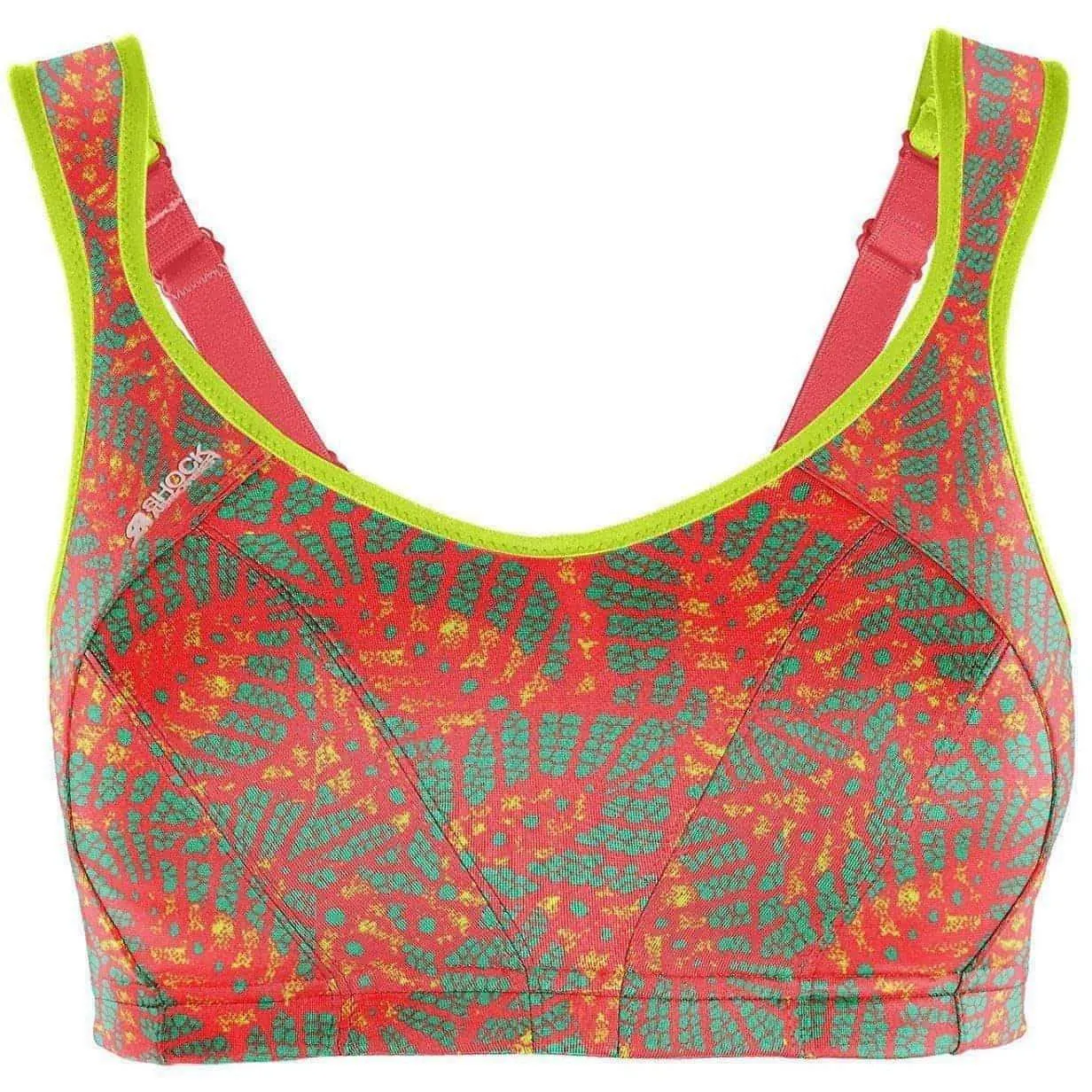 Supportive Side Cropped fit seams Shock Absorber Active Multi Womens Sports Bra - Multi