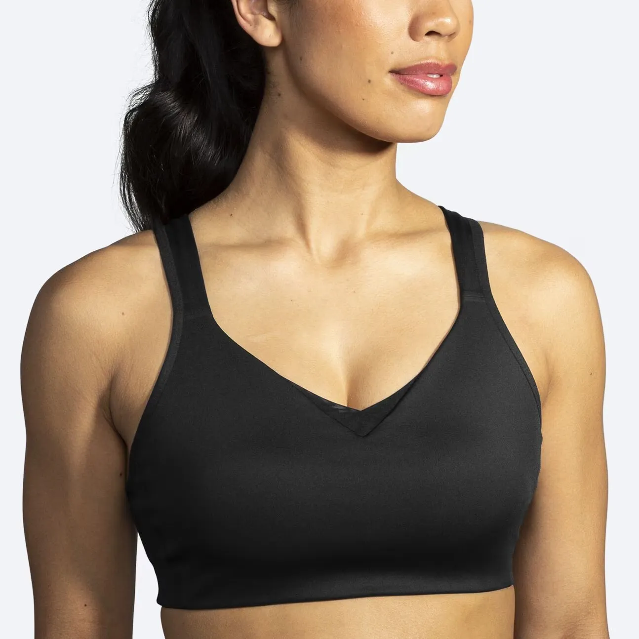 Non-Restrictive Fit Satin Drive Convertible Run Bra