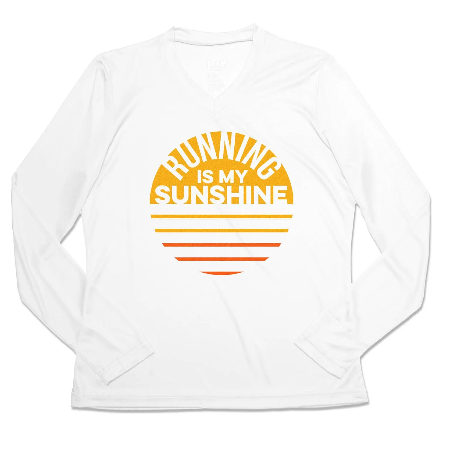 Women's Long Sleeve Tech Tee - Running is My Sunshine Vegan