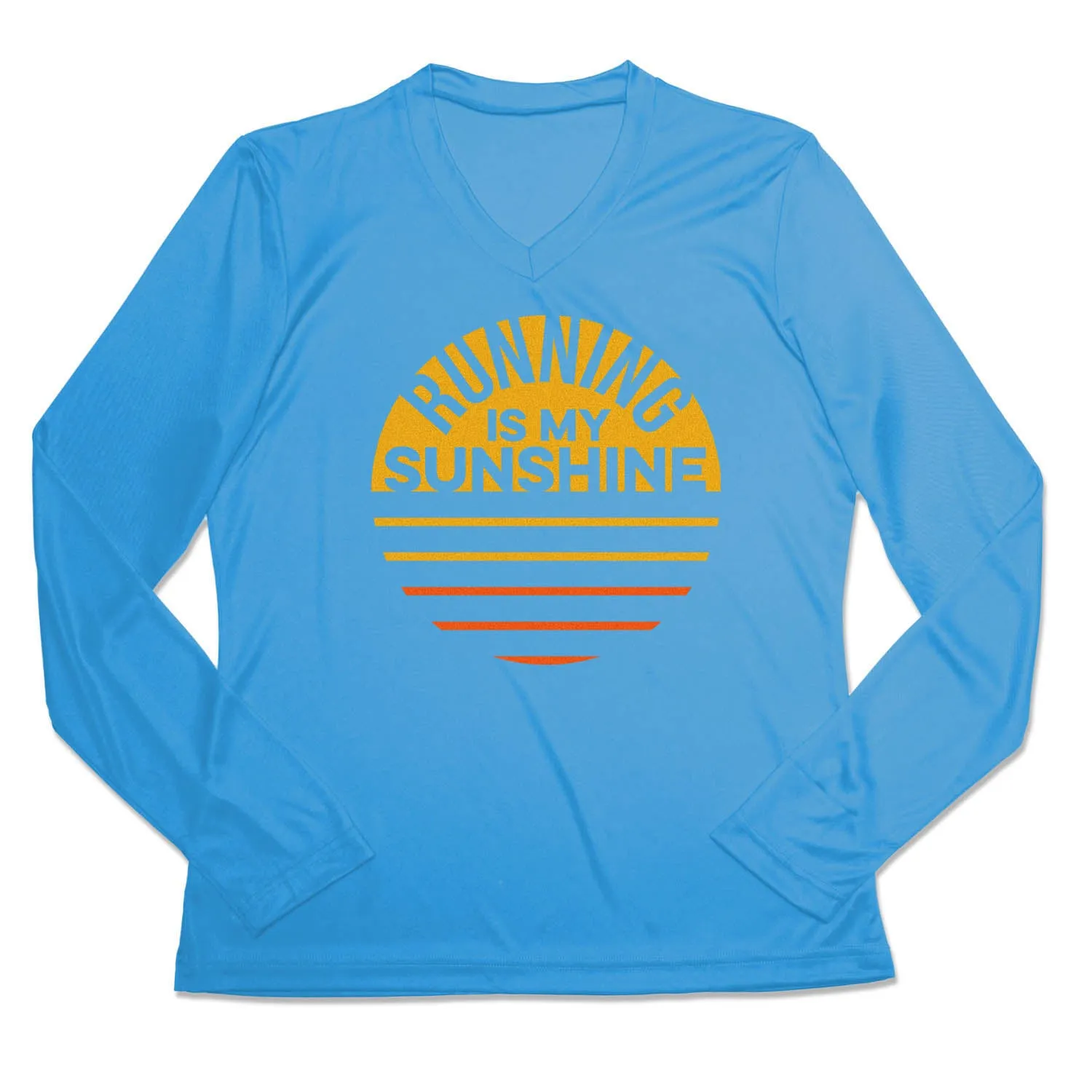 Breathable Style Ultimate Fit Women's Long Sleeve Tech Tee - Running is My Sunshine