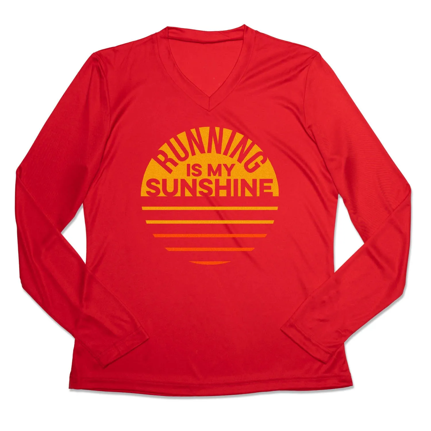 Breathable Comfort Design Weekend Essential Women's Long Sleeve Tech Tee - Running is My Sunshine