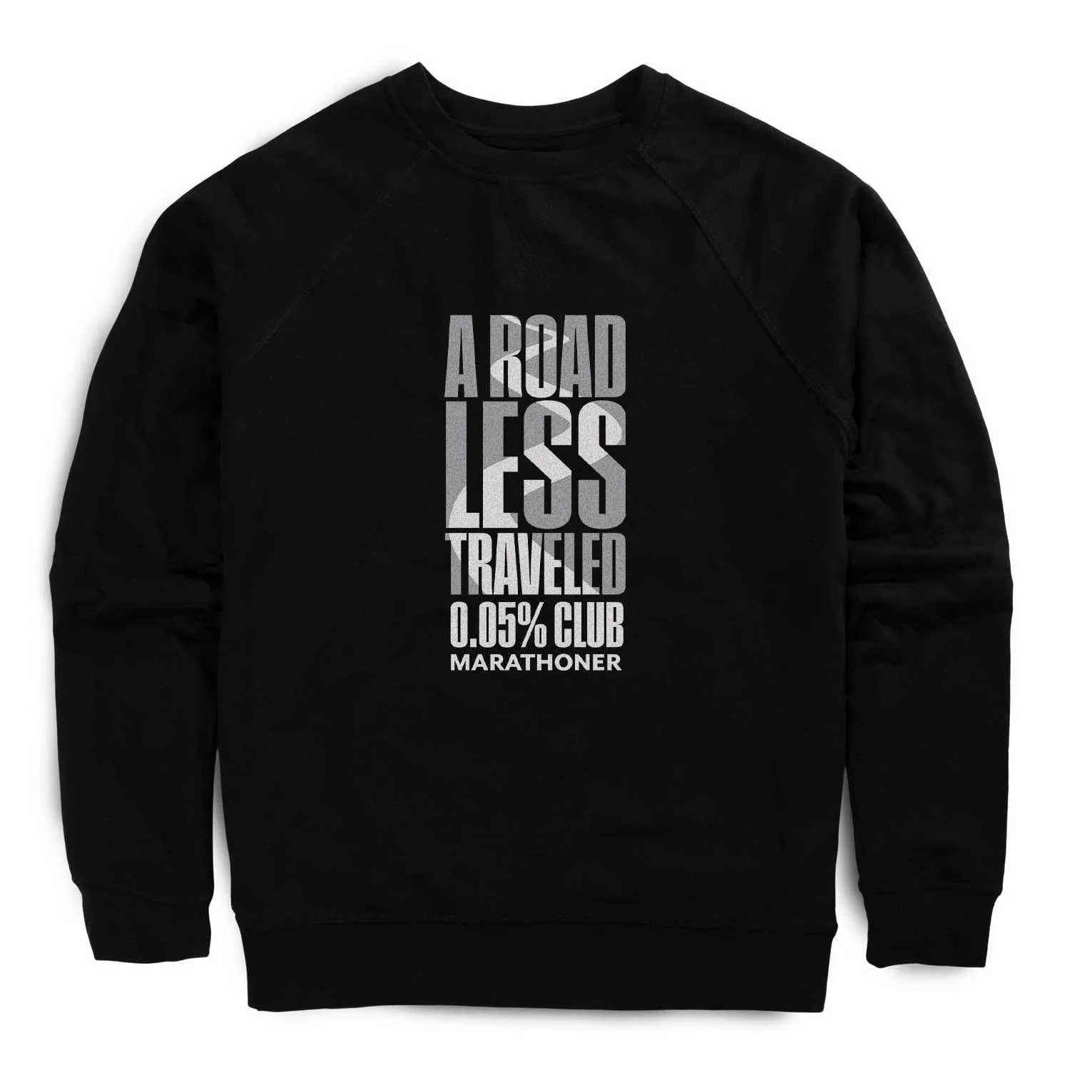 Running Raglan Crew Neck Sweatshirt - A Road Less Traveled - Marathoner hypoallergenic material
