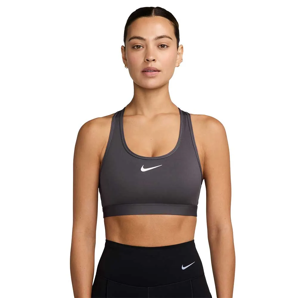 Women's Nike Swoosh Medium Support Bra - Thunder Grey Modern