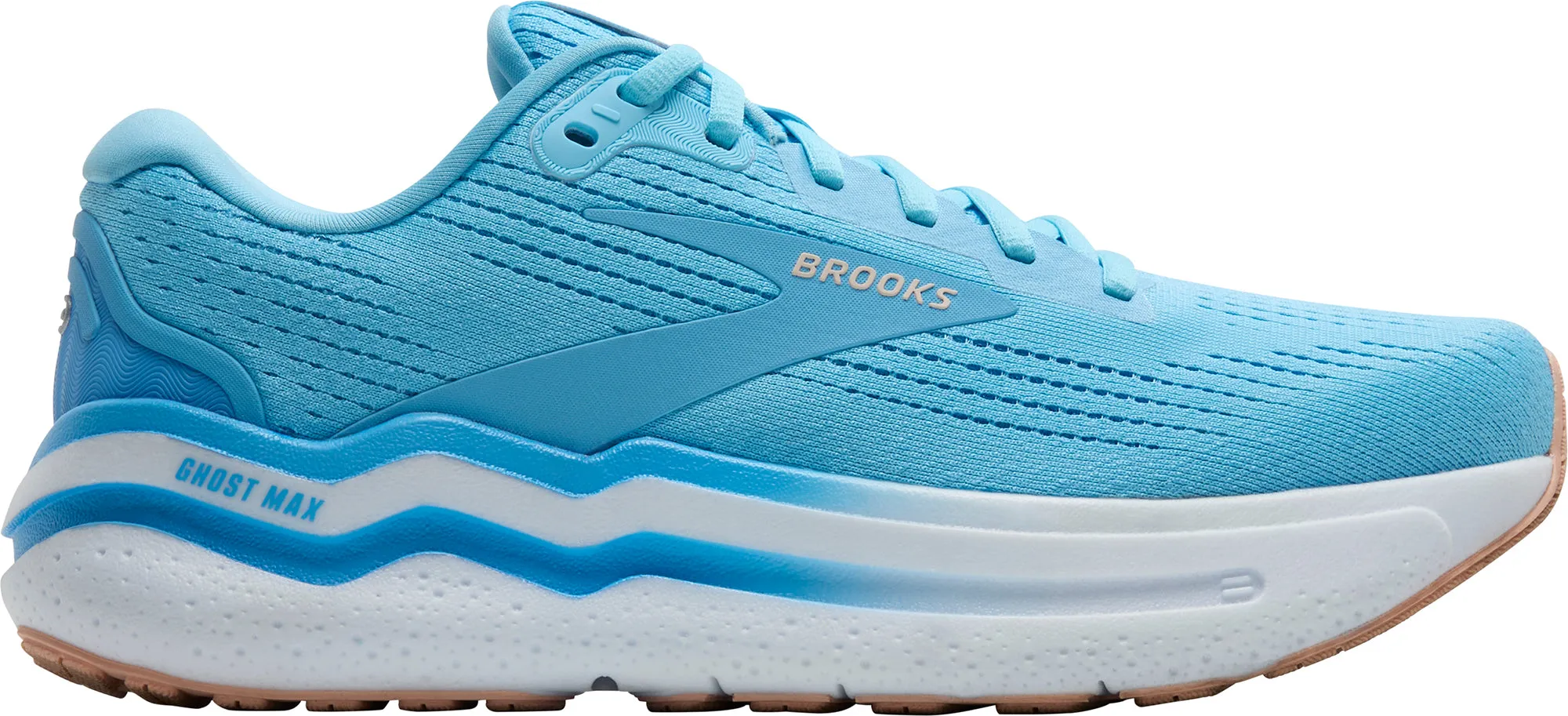 Brooks Ghost Max 2 Womens Running Shoes - Blue luxury - brand shoes Torsional Rigidity Frame