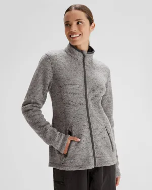 Translucent Soul Light Layer Women's Aikman Fleece Jacket - Steel Grey Marle Easy Wear