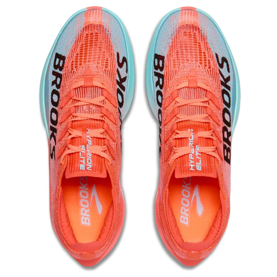 school shoes Soft Collar Padding Brooks Unisex Hyperion Elite 5 Running Shoes in Pink Clay/Atomizer Blue AW25