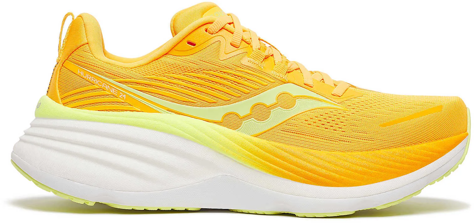 track meet running shoes grassy track running shoes Saucony Hurricane 24 Womens Running Shoes - Yellow