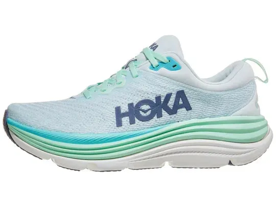 Hoka | Gaviota 5 | Women's | Snow Melt/Cielo Blue running in fog shoes
