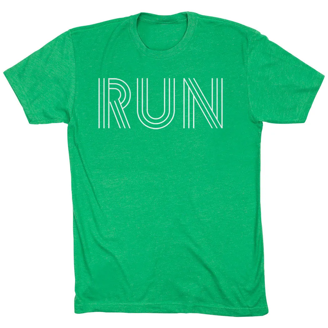 Running Short Sleeve T-Shirt - Run Lines Garment Dyed Finish