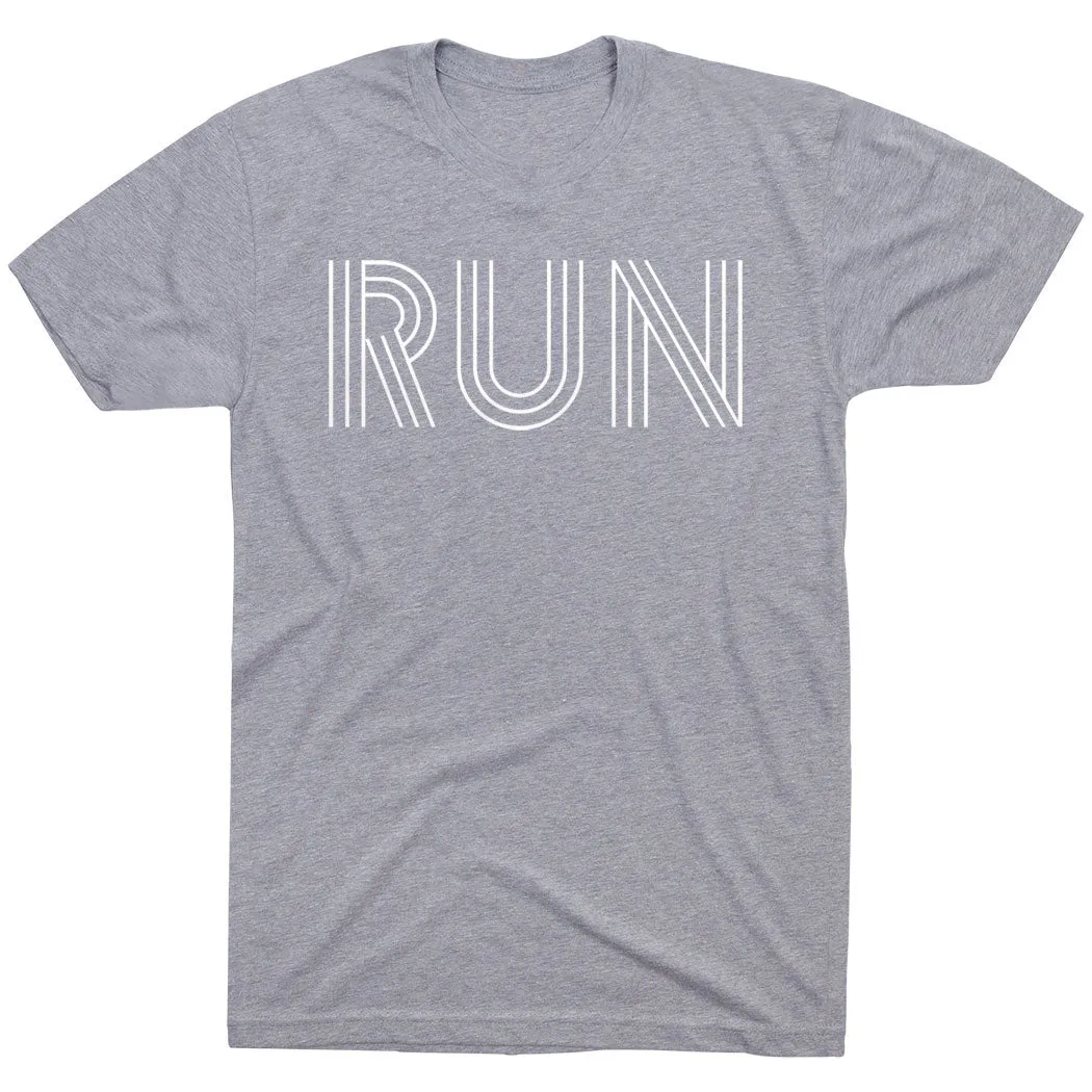 Running Short Sleeve T-Shirt - Run Lines Ultra Soft Texture windproof