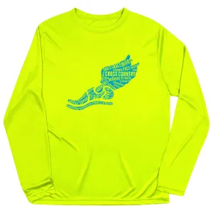 Sustainable Fibers Cross Country Long Sleeve Performance Tee - Winged Foot Inspirational Words